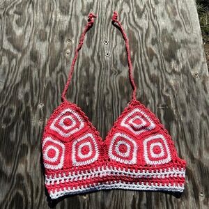 Nwt crochet halter‎ top from cider size medium